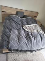 Bed, kast en nachtkastje (zonder matras), Gebruikt, French oak, Ophalen, Tweepersoons
