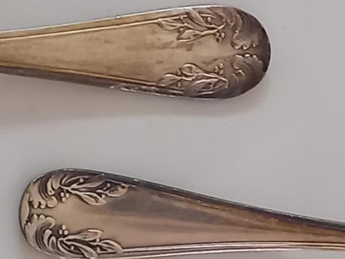Zilver bestek set 6 dessert lepels en 6 vorken zilveren, Antiek en Kunst, Antiek | Bestek, Ophalen