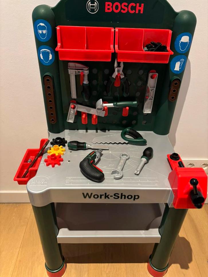 Bosch werkbank (workshop) - speeltafel, Kinderen en Baby's, Speelgoed | Speeltafels, Zo goed als nieuw, Ophalen