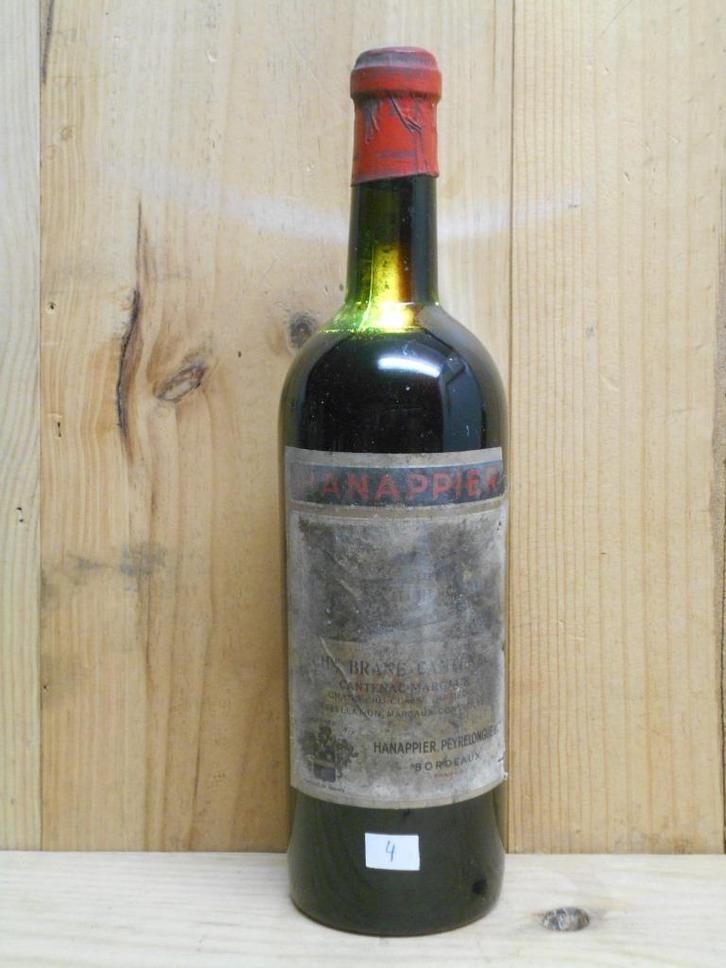 Pour ses 70 ans * CH. BRANE CANTENAC, Margaux 1955, Verzamelen, Wijnen, Zo goed als nieuw, Ophalen of Verzenden
