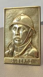 Zeldzame Koperen Plaquette ALBERT I (België) ,1915, Ophalen of Verzenden