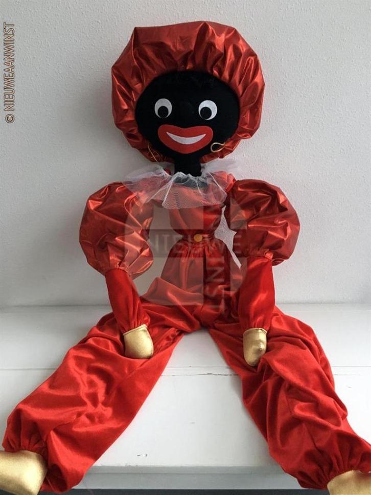 Authentieke vintage zwarte piet pop - 90cm, rood, Diversen, Sinterklaas, Verzenden