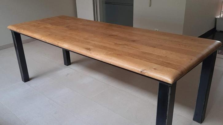 Mooie massief oude eiken eettafel, Huis en Inrichting, Tafels | Eettafels, Gebruikt, Ophalen