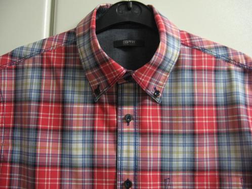 Rood ruitenhemdje met korte mouw van Esprit, 37-38, Kleding | Heren, Overhemden, Zo goed als nieuw, Rood, Ophalen of Verzenden