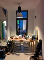 Uitschuifbare eettafel gedemonteerd houtlook, Huis en Inrichting, Tafels | Eettafels, Ophalen