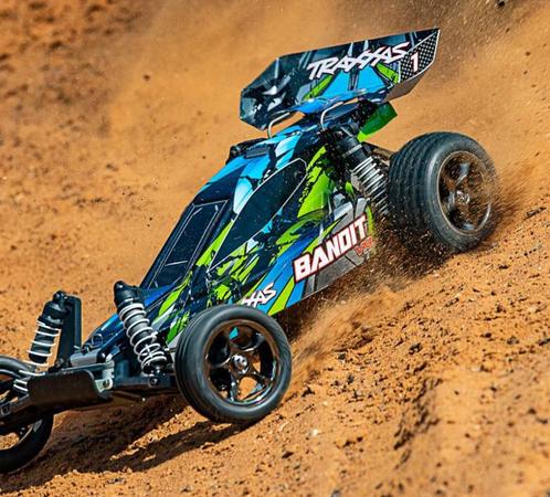 Traxxas Bandit VXL Brushless 4x2 RTR Vert - 24076-4-GRN, Hobby en Vrije tijd, Modelbouw | Radiografisch | Auto's, Gebruikt, Auto onroad