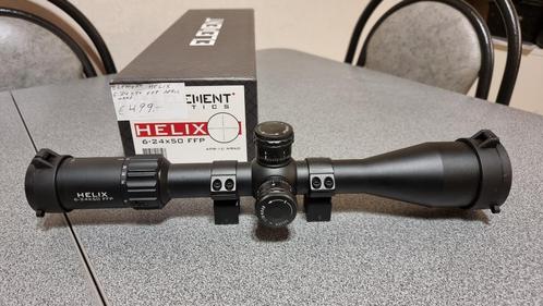 Element Helix 6-24 x 50 FFP MRAD + Flip ups., Sport en Fitness, Schietsport-accessoires, Nieuw, Ophalen