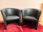 Paire de fauteuils en cuir synthétique, Huis en Inrichting, Fauteuils, Ophalen, Gebruikt, Kunststof