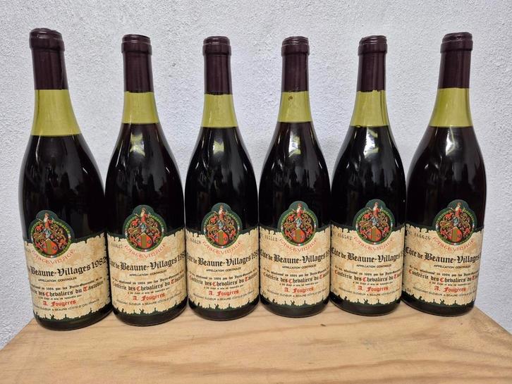 6x Beaune Villages, Bourgogne(15€/fles), Verzamelen, Wijnen, Zo goed als nieuw, Rode wijn, Frankrijk, Vol, Ophalen