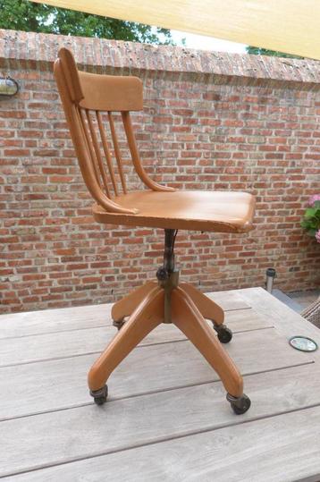 Giroflex Suisse Vintage Houten Bureelstoel beschikbaar voor biedingen