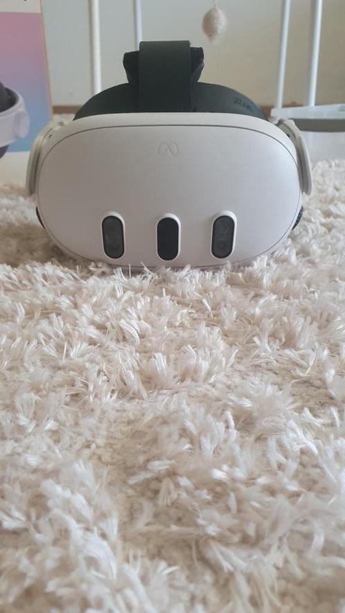 Meta quest 3 512gb + sangle et masque faciale cuir/gel, Games en Spelcomputers, Virtual Reality, Zo goed als nieuw, Ophalen of Verzenden