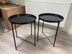 Bijzettafels IKEA, Huis en Inrichting, Minder dan 55 cm, Gebruikt, Metaal of Aluminium, Rond