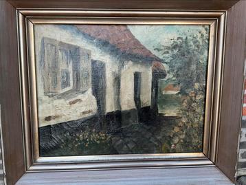 doek- getekend- afmeting: met kader 45x37 zonder 36x28, Enlèvement ou Envoi