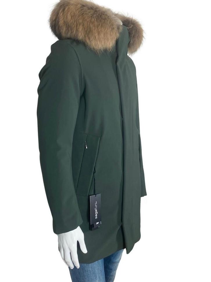 prachtige jas met echte (sagafurs) bontkraag. heren maat S/M, Kleding | Heren, Jassen | Winter, Nieuw, Maat 46 (S) of kleiner