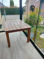 Stevige tafel, hardhout mahoniekleur terras/tuinkamer/buiten, Tuin en Terras, Ophalen, Gebruikt, Rechthoekig, Hout