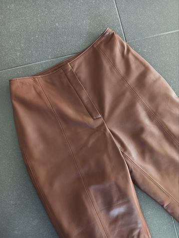 Nieuwe leren broek Lamon-Nuytens – bruin/cognac kleur
 beschikbaar voor biedingen