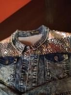 Jeansvest met glitters bovenaan L, Kleding | Dames, Ophalen, Gedragen, Blauw