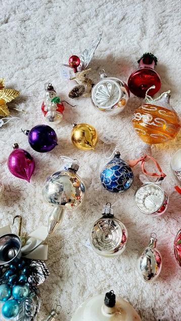 Grote verzameling vintage/antiek kerstglas en versieringen! beschikbaar voor biedingen