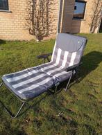 Chaise longue pliable idéale pour camping, Tuin en Terras, Ligbedden, Ophalen, Zo goed als nieuw, Metaal