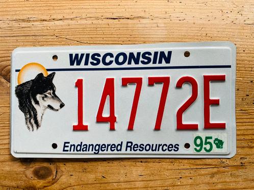 Amerikaanse nummerplaat Wisconsin USA, Verzamelen, Automerken, Motoren en Formule 1, Gebruikt, Auto's, Ophalen of Verzenden