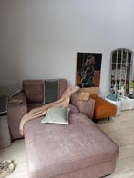 Loveseat met grote hocker, Huis en Inrichting, Ophalen, Gebruikt, Tweepersoons, Leer