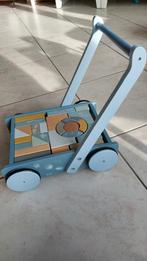 Little dutch loopwagen met blokken met orig. doos, Kinderen en Baby's, Speelgoed | Houten speelgoed, Gebruikt, Ophalen