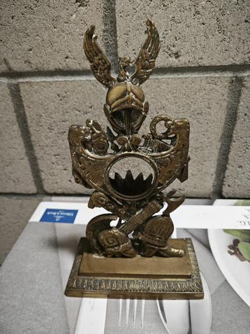 Oude messing standaard, zakhorlogehouder, Ophalen of Verzenden