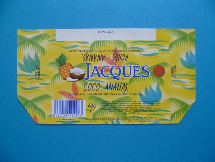 Chocolade Jacques chocolat emballage omslagen wikkels Coco, Verzamelen, Merken en Reclamevoorwerpen, Nieuw, Verpakking, Ophalen of Verzenden