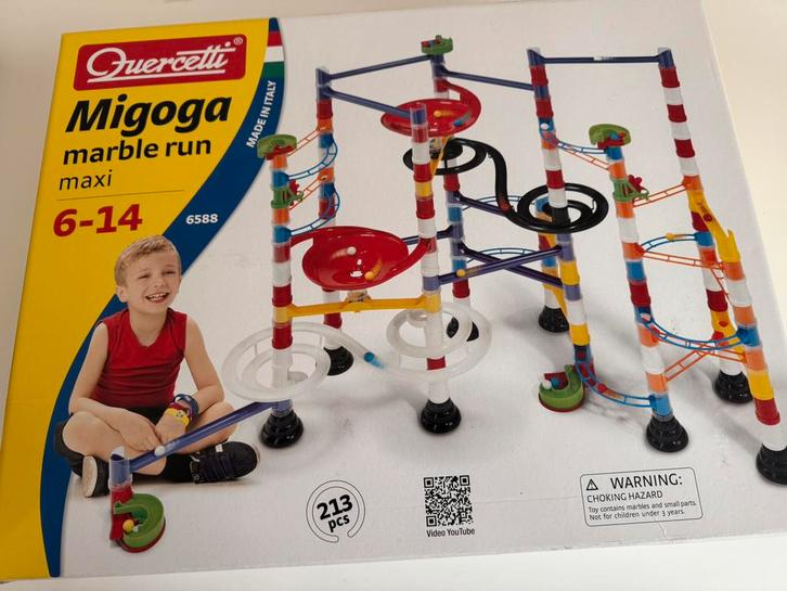 Knikkerbaan Quercetti Migoga Marble Run Maxi – 213 stuks, Kinderen en Baby's, Speelgoed | Bouwstenen, Zo goed als nieuw, Ophalen
