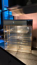 Vitrinekast goldplated 24 karaat met spiegel en glas, Collections, Swarovski, Enlèvement, Utilisé