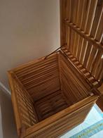 Houten wasmand van massief walnotenhout, Ophalen, Zo goed als nieuw