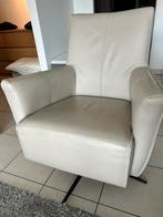 Lederen draai fauteuil merk Record, Ophalen, Zo goed als nieuw