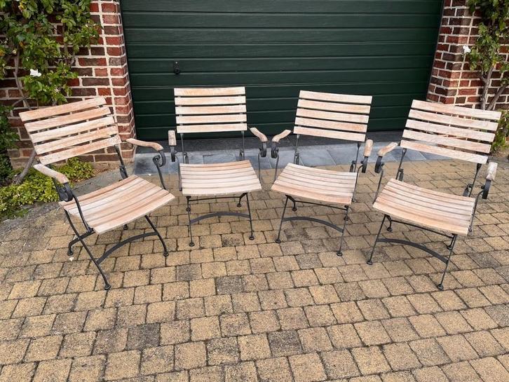 Elegante Inklapbare Teakstoel, Tuin en Terras, Tuinstoelen, Zo goed als nieuw, Teakhout, Inklapbaar, Ophalen