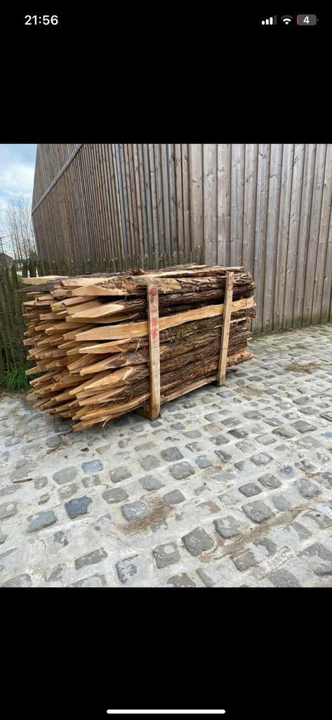 Piquets en Acacia - Palen Acacia, Tuin en Terras, Schuttingen, Zo goed als nieuw, Hout, Ophalen