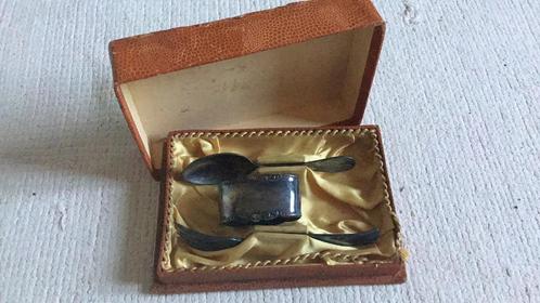 Verzilverd kinderbestek., Verzamelen, Retro, Overige typen, Ophalen of Verzenden