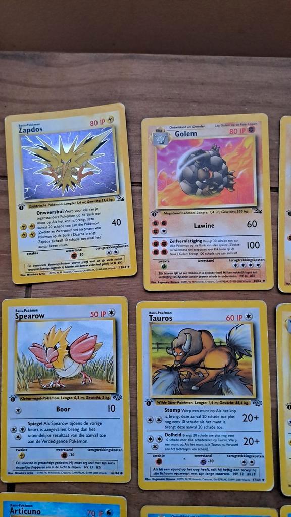 Pokémon kaarten eerste generatie, eerste editie NL, Hobby en Vrije tijd, Verzamelkaartspellen | Pokémon, Gebruikt, Ophalen of Verzenden