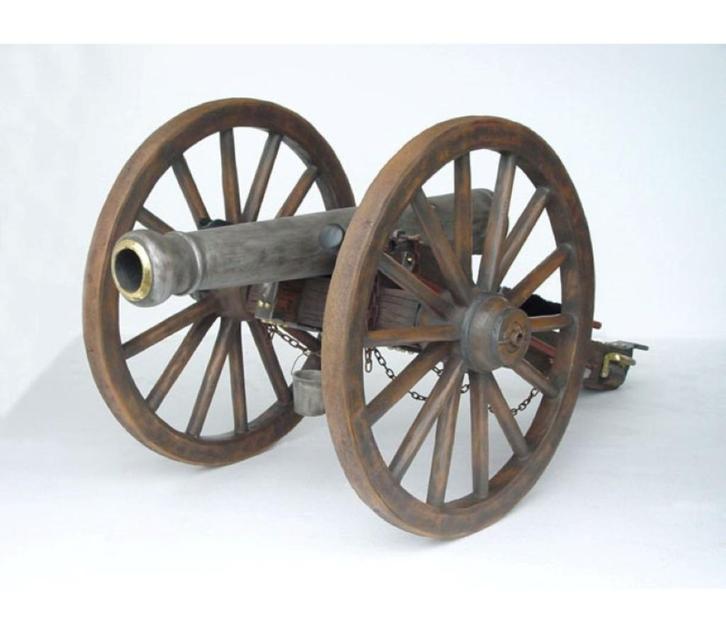 Cannon with Wagon Wheels – Kanon Lengte 82 cm, Verzamelen, Beelden en Beeldjes, Nieuw, Ophalen
