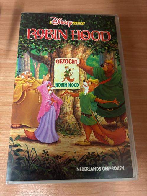 Disney VHS videoband Robin Hood Nederlands gesproken, Cd's en Dvd's, VHS | Kinderen en Jeugd, Zo goed als nieuw, Tekenfilms en Animatie