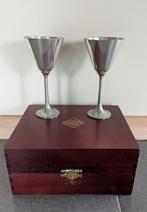 Vintage paar Royal Selangor Pewter tinnen bekers, Antiek en Kunst, Ophalen of Verzenden