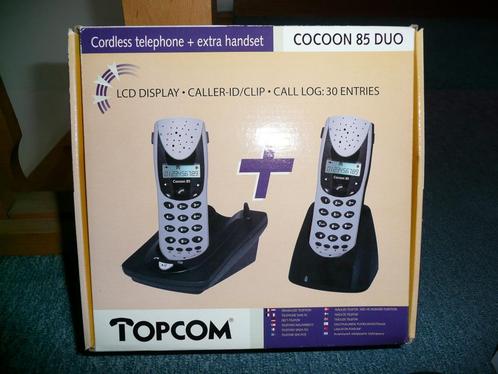 Téléphone sans fil Topcom Cocoon 85 Duo, Télécoms, Téléphones fixes | Combinés & sans fil, Utilisé, 2 combinés, Enlèvement ou Envoi