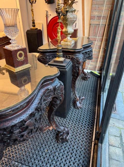 Paire De Consoles Colonial, Antiek en Kunst, Antiek | Meubels | Tafels, Ophalen