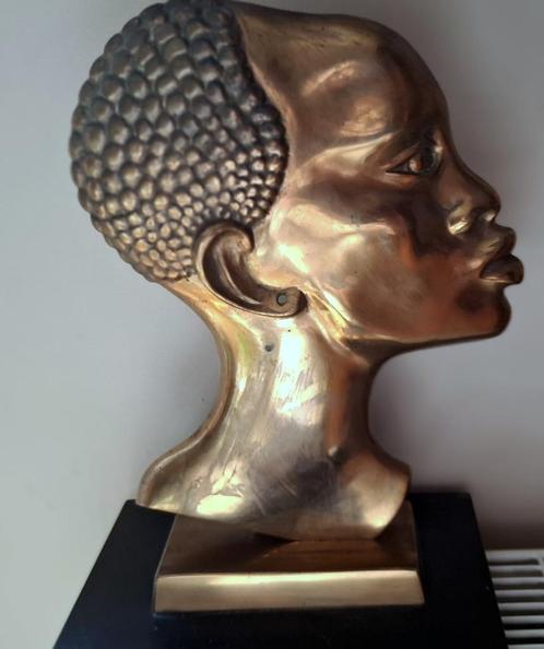 Buste van een Afrikaanse vrouw in Karl Hagenauer stijl, Antiek en Kunst, Antiek | Brons en Koper, Brons, Verzenden