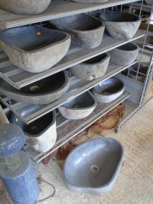 wastafel, rivierkiezelstenen bassin, wastafels, ruime keuze, Doe-het-zelf en Bouw, Sanitair, Nieuw, Wastafel, Steen, Ophalen