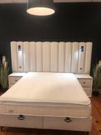 BED MET OPBERGRUIMTE 2 NACHTLAMPEN 4 USB INGANGEN 2 NACHTTAF, Ophalen of Verzenden, 200 cm, 160 cm, Nieuw