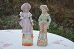 couple de statues en biscuit coloré, Antiquités & Art, Enlèvement ou Envoi