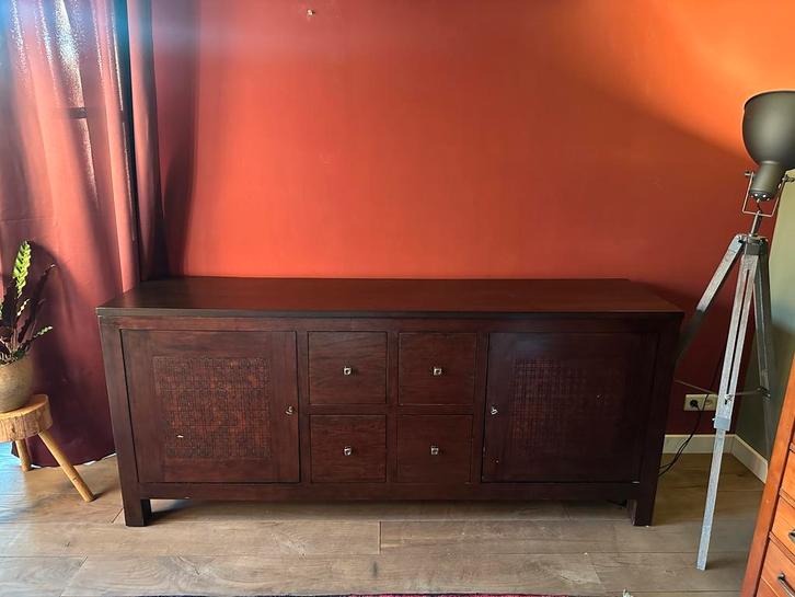 Teakhouten dressoir, Huis en Inrichting, Kasten | Dressoirs, Zo goed als nieuw, Ophalen