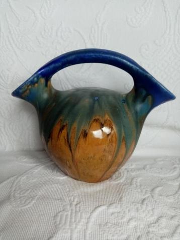 Vase déco grès d'art tulipier par Gilbert Méténier 1930s beschikbaar voor biedingen