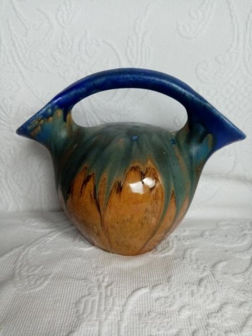Vase déco grès d'art tulipier par Gilbert Méténier 1930s, Antiek en Kunst, Antiek | Vazen, Ophalen of Verzenden