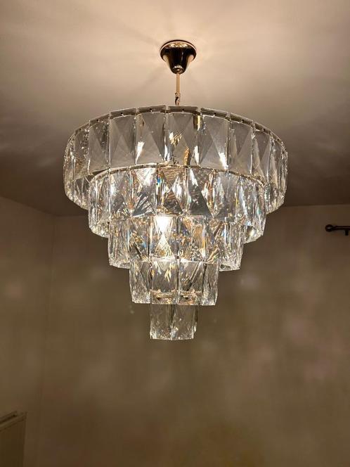 Kristallen kroonluchter / chandelier en cristal, Huis en Inrichting, Lampen | Kroonluchters, Zo goed als nieuw, Glas, Overige materialen