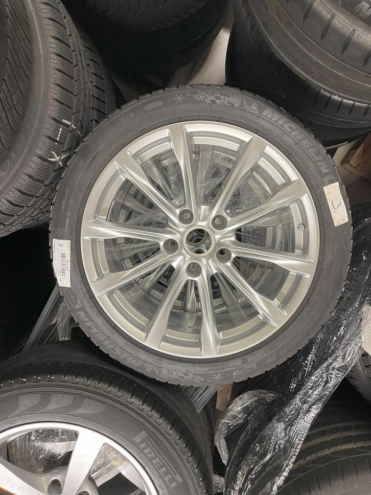 4x Originele Porsche 19inch 911 velgen + Michelin Pilot Alpi, Auto-onderdelen, Banden en Velgen, Banden en Velgen, Winterbanden